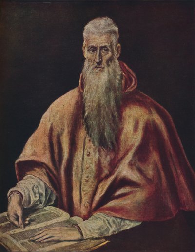 Święty Hieronim jako kardynał, Święty Hieronim jako kardynał, c1590-1600, 1938 autorstwa El Greco