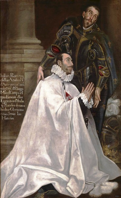 Julián Romero de las Azanas i jego patron święty Julian autorstwa El Greco