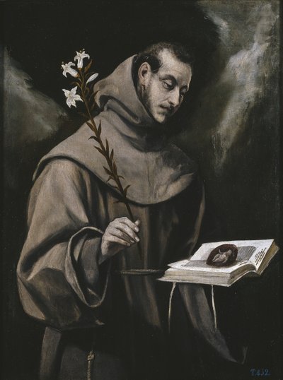 Św. Antoni Padewski, c. 1580 autorstwa El Greco
