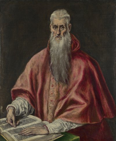 Święty Hieronim jako kardynał, 15901600 autorstwa El Greco