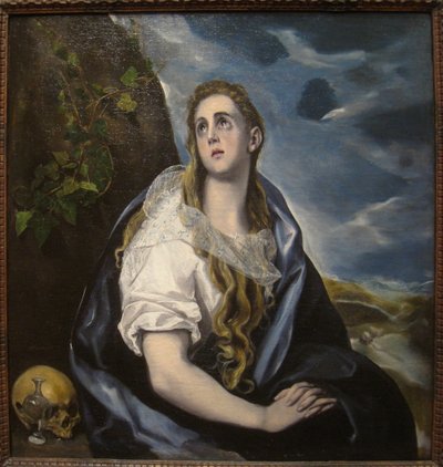 Hiszpański:  Magdalena penitente (El Greco, Worcester) Pokutująca Magdalena autorstwa El Greco