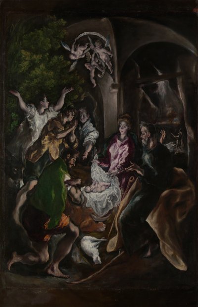 Adoracja pasterzy ok. godz. 1605-10. autorstwa El Greco