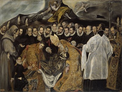 Pochówek hrabiego Orgaza dolna część, ok. 1625 autorstwa El Greco
