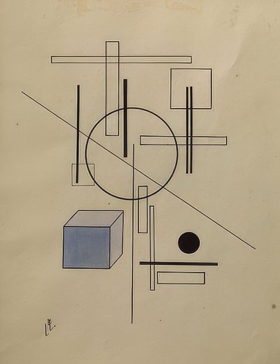 Kompozycja. 1920 autorstwa Eliezer Markowich Lissitzky
