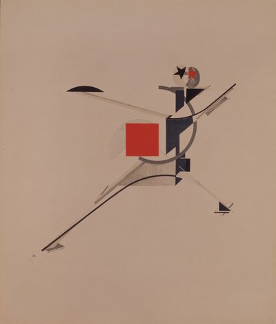 Nowa. Figurka do opery Zwycięstwo nad słońcem A. Kruchenycha, 1920-1921 autorstwa Eliezer Markowich Lissitzky