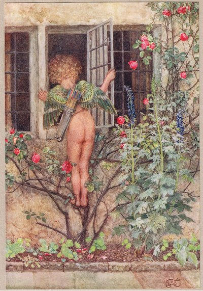 A Morning Song, ilustracja z „Księgi staroangielskich pieśni i ballad”, wydanej przez Hoddera i Stoughtona, ok. 1910 (kolor lito) autorstwa Eleanor Fortescue Brickdale