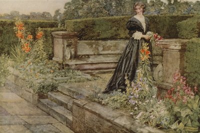 Fantazje ogrodowe, nazwa kwiatu (kolor lito) autorstwa Eleanor Fortescue Brickdale