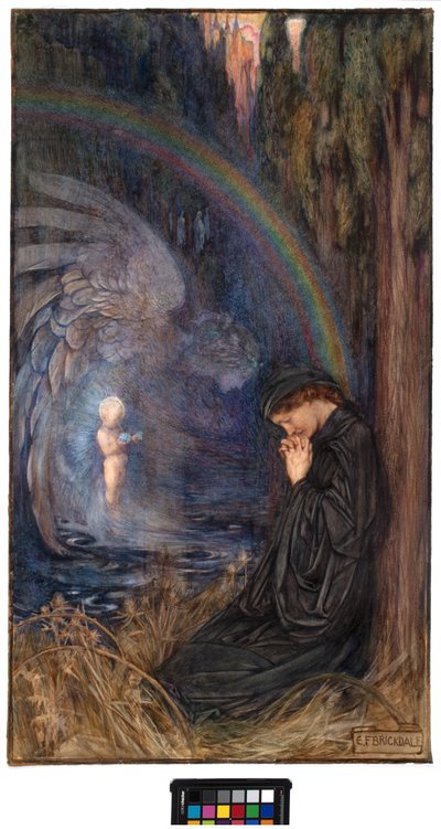 Pośmiertne dziecko, ok. 1904 (akwarela i gwasz na papierze) autorstwa Eleanor Fortescue-Brickdale