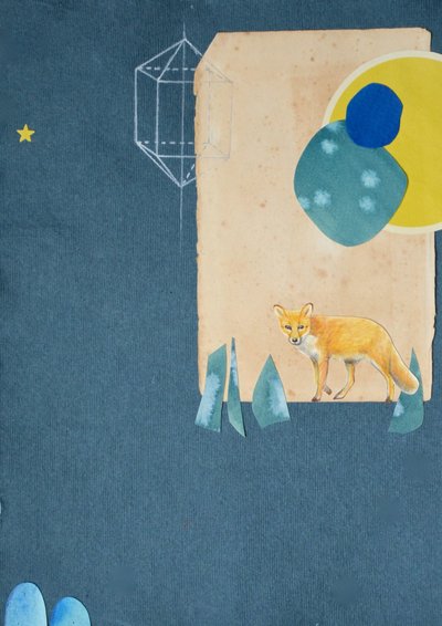 Hunter. 2016 (akwarela i ołówek na papierze z mieszanymi mediami) autorstwa Eleanor Grafton