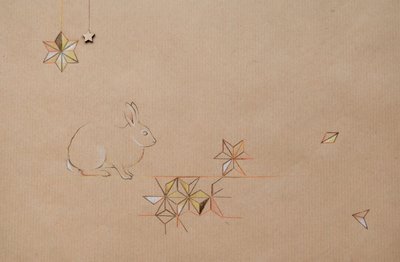 Scatter, 2014 (ołówek i mieszane media na papierze) autorstwa Eleanor Grafton