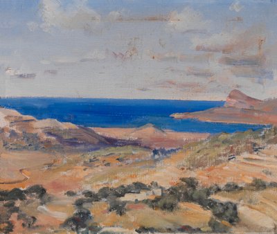 Brzeg z błękitnym morzem, b.d. autorstwa Eleanor Harris