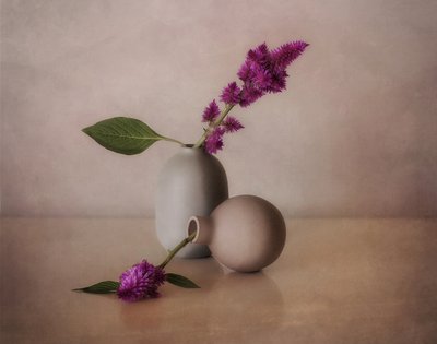 Spokojne wazony z motywami kwiatowymi autorstwa Elena Arjona