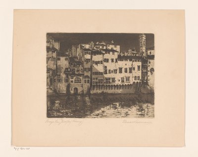 Borgo San Jacopo (Firenze) (oryginalny tytuł obiektu) autorstwa Elena Wissmann (signed by artist)