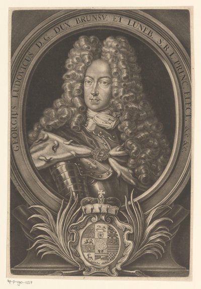 Portret Georga Ludwiga, króla Wielkiej Brytanii i Irlandii autorstwa Elias Christopf Heiss