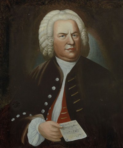 Portret Jana Sebastiana Bacha, połowa XVIII wieku.. autorstwa Elias Gottlob Haussmann