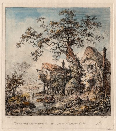 Wiejska sceneria z chatą autorstwa Elias Martin