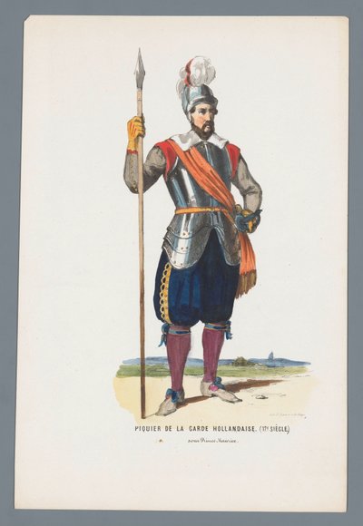 Pikinierz Gwardii Holenderskiej. (XVII wiek.) pod księciem Maurycym (tytuł na obiekcie) autorstwa Elias Spanier