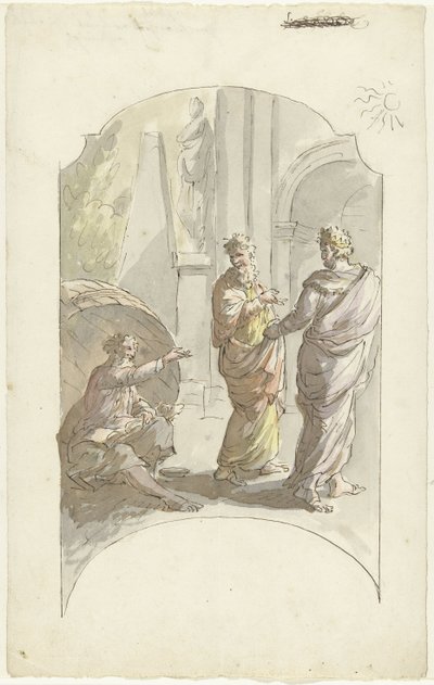 Diogenes prosi Aleksandra, aby nie stał w jego świetle autorstwa Elias van Nijmegen
