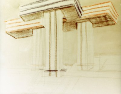 Rysunek projektowy dla proponowanego budynku wolkenbugel (żelazo z chmury) autorstwa el lissitzky