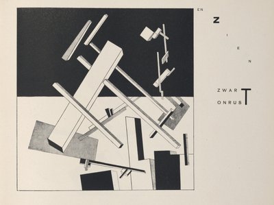 O dwóch kwadratach, 1922. autorstwa Eliezer Markowich Lissitzky