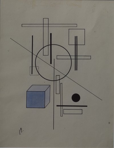 Kompozycja, 1920 autorstwa Eliezer Markowich Lissitzky