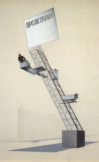 Trybun Lenina autorstwa Eliezer Markowich Lissitzky
