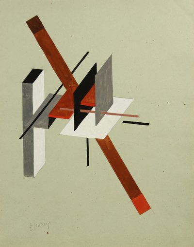 Proun, ok. 1923 autorstwa Eliezer Markowich Lissitzky
