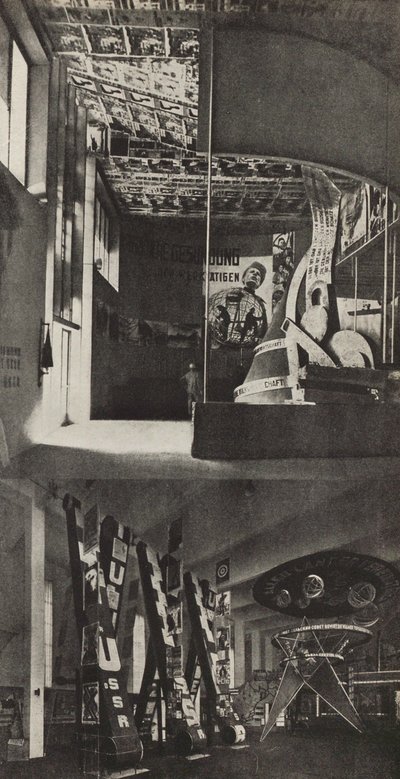 Pawilon sowiecki na Międzynarodowej Wystawie Prasowej, Kolonia, 1933. autorstwa Eliezer Markowich Lissitzky