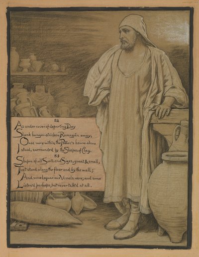 (Ilustracja do Rubáiyát Omara Khayyáma) W domu garncarza autorstwa Elihu Vedder