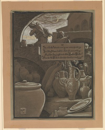 (Ilustracja do Rubáiyát Omara Khayyáma) Koniec Ramazanu autorstwa Elihu Vedder