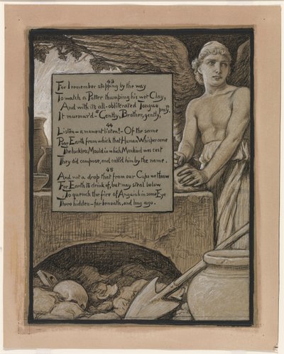 (Ilustracja do Rubáiyát Omara Khayyáma) Niebiański garncarz autorstwa Elihu Vedder