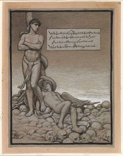(Ilustracja do Rubáiyát Omara Khayyáma) Ostatni człowiek autorstwa Elihu Vedder