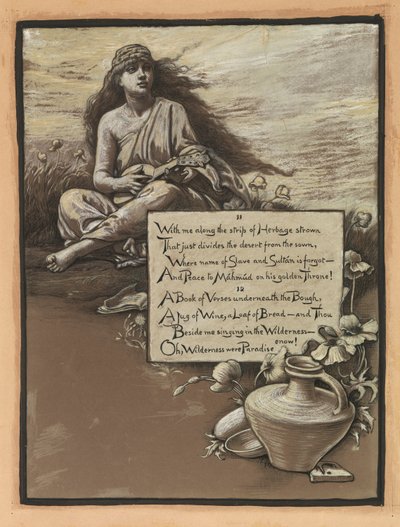 (Ilustracja do Rubáiyát Omara Khayyáma) Pieśń na pustyni autorstwa Elihu Vedder