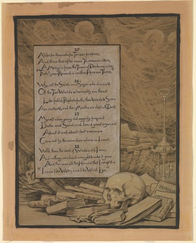 (Ilustracja do Rubáiyát Omara Khayyáma) Teologia autorstwa Elihu Vedder