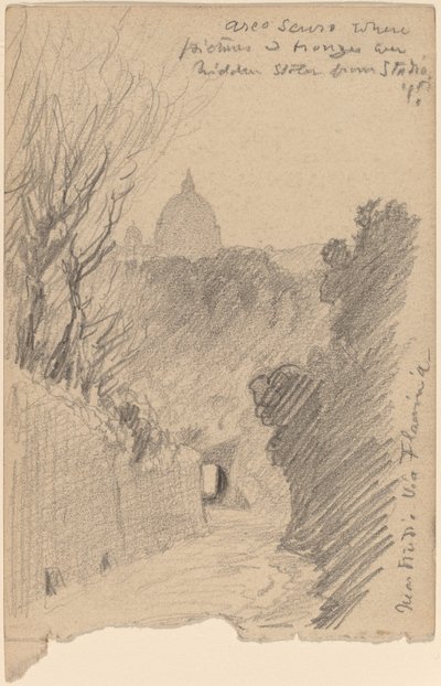 Arco Oscuro - Nad Via Fiaminia, ok. 1930 r. 1890. autorstwa Elihu Vedder