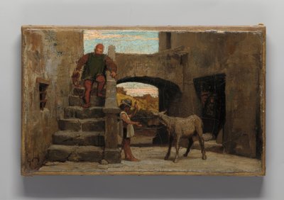 Bajka o młynarzu, jego synu i osiołku autorstwa Elihu Vedder