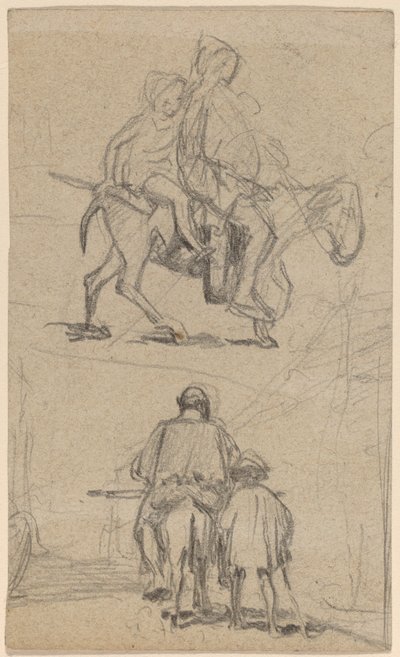 Ojciec, Syn i Osioł autorstwa Elihu Vedder
