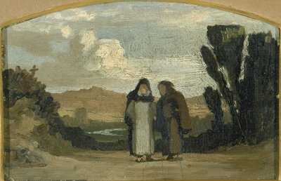 Mnisi na Via Appia, ca. 1865. autorstwa Elihu Vedder
