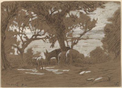 Colognola – wypas owiec nad jeziorem Trasimeno autorstwa Elihu Vedder