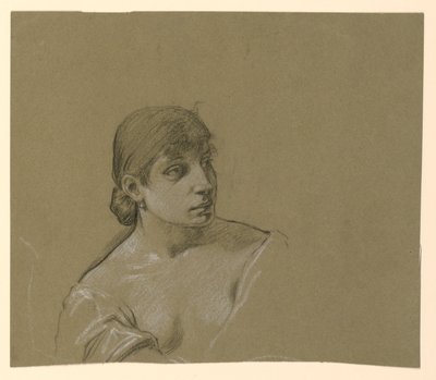 Portret młodej kobiety autorstwa Elihu Vedder