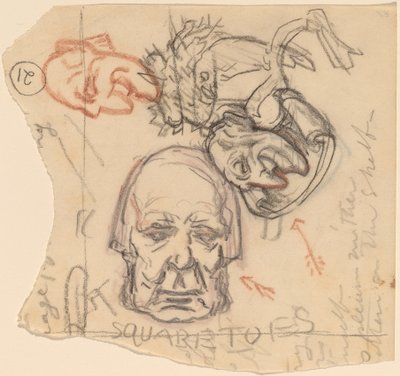 Autoportret: Karykatury 1918. autorstwa Elihu Vedder