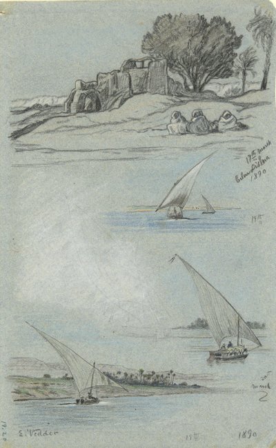 Arkusz studiów autorstwa Elihu Vedder