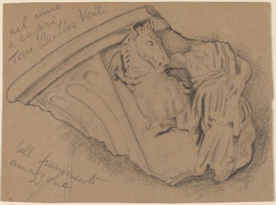 Szkic fragmentu ściany w Capri autorstwa Elihu Vedder