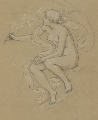 Studium dla postaci wiosny autorstwa Elihu Vedder