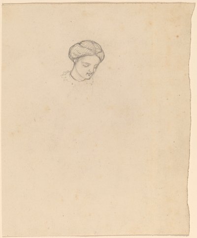 Studium głowy dziewczyny, ok. 1930 1858. autorstwa Elihu Vedder