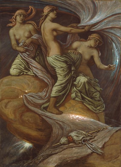 Losy zbierające się w gwiazdach, 1887 autorstwa Elihu Vedder