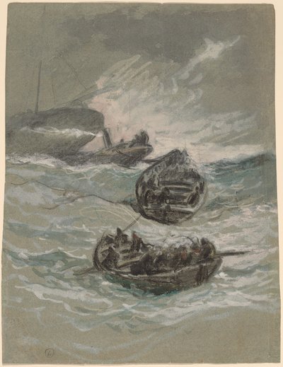 Wrak statku autorstwa Elihu Vedder