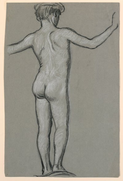 studium figury do projektu fontanny autorstwa Elihu Vedder
