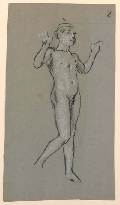 studium figury do projektu fontanny autorstwa Elihu Vedder