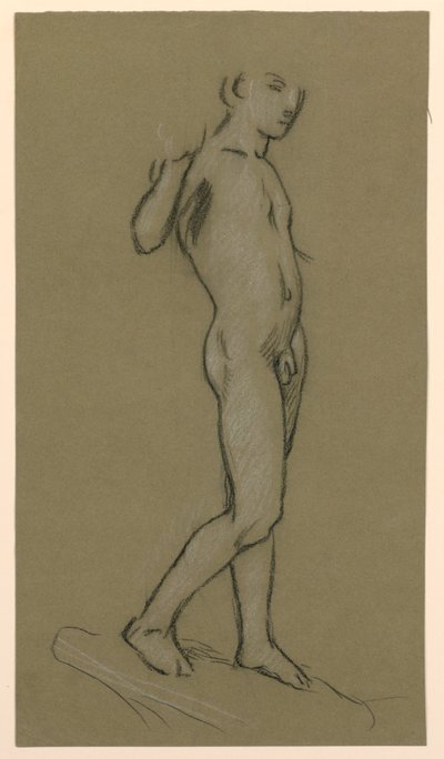 studium figury do projektu fontanny autorstwa Elihu Vedder